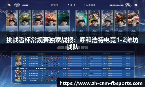 挑战者杯常规赛独家战报：呼和浩特电竞1-2潍坊战队